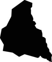 Ordubad District Azerbaijan silhouette map vector