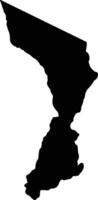 Oreamuno Costa Rica silhouette map vector