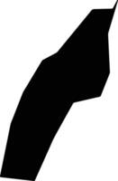 Oredo Nigeria silhouette map vector