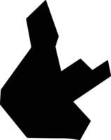 Orlu Nigeria silhouette map vector