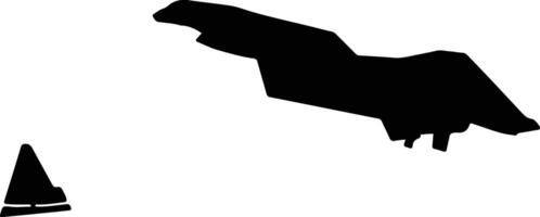 Ormideia Cyprus silhouette map vector