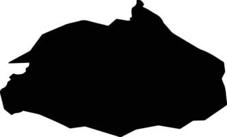 Orxontuul Mongolia silhouette map vector