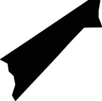 Oshikango Namibia silhouette map vector