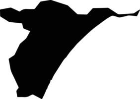 Oshamambe Japan silhouette map vector