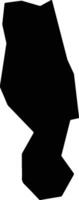 Oshimili North Nigeria silhouette map vector