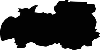 Osinsky District Russia silhouette map vector