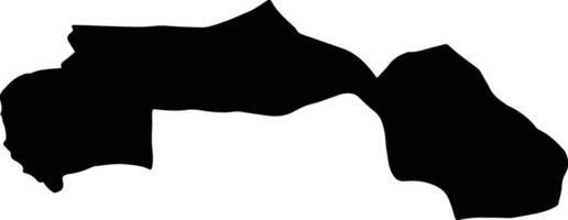 Osku Iran silhouette map vector