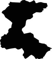 Osmangazi Turkey silhouette map vector