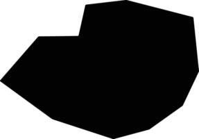 Osogbo Nigeria silhouette map vector