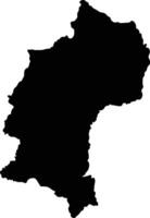 Otanche Colombia silhouette map vector