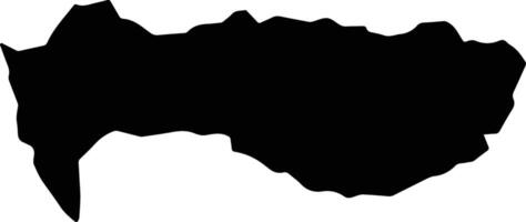 Othaya Kenya silhouette map vector