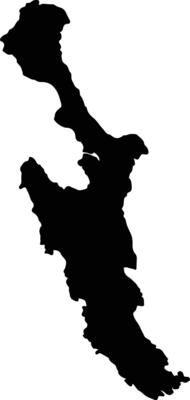 Otok Cres Croatia silhouette map
