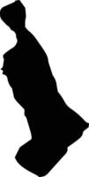 Ouani Comoros silhouette map vector