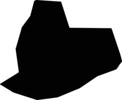 Ouargla Algeria silhouette map vector