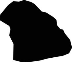 Ouara Chad silhouette map vector