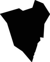 Ould Yenge Mauritania silhouette map vector