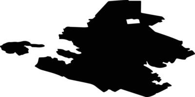Oulun seutukunta Finland silhouette map vector