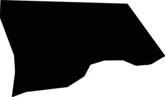 Outjo Namibia silhouette map vector