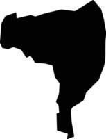 Outapi Namibia silhouette map vector