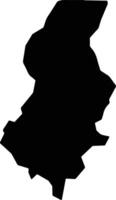 Ovia South West Nigeria silhouette map vector