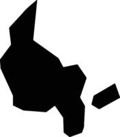 Oyo West Nigeria silhouette map vector