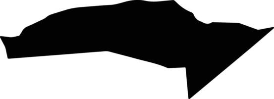 Ozolnieku pag Latvia silhouette map vector