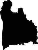 Pa Daet Thailand silhouette map vector