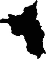 Pacaraima Brazil silhouette map vector