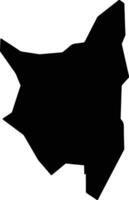 Padyere Uganda silhouette map vector