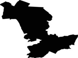 Paide vald Estonia silhouette map vector
