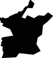 Paju si South Korea silhouette map vector