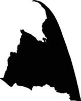 Pak Phanang Thailand silhouette map vector