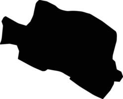 Pakdasht Iran silhouette map vector