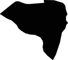 Pakse Laos silhouette map vector
