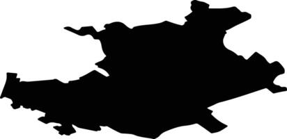 Palamuse vald Estonia silhouette map vector