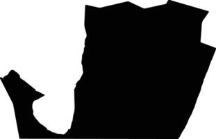 Palmares do Sul Brazil silhouette map vector
