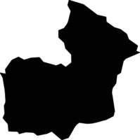 Palmeirante Brazil silhouette map vector