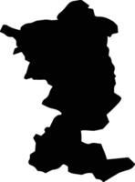 Pamukkale Turkey silhouette map vector