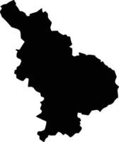 Panchkula India silhouette map vector
