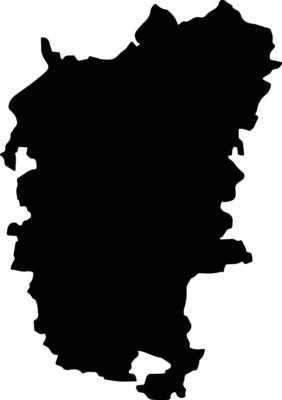 Panch Mahals India silhouette map