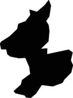Pando Uruguay silhouette map vector