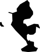 Pangaimotu Tonga silhouette map vector