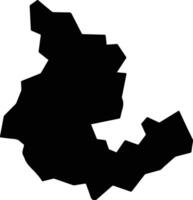 Pankshin Nigeria silhouette map vector