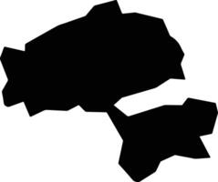 Pano Lefkara Cyprus silhouette map vector