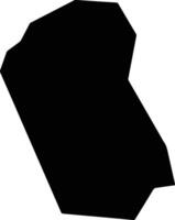Panyijiar South Sudan silhouette map vector