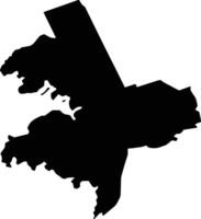 Papakura Local Board Area New Zealand silhouette map vector