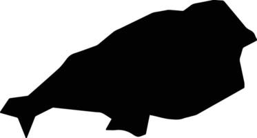 Paradise Jamaica silhouette map vector