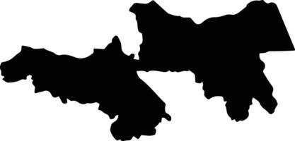 Part of Kellits Jamaica silhouette map vector