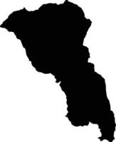 Paruro Peru silhouette map vector