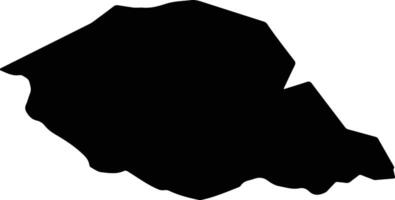 Pascal Saint Lucia silhouette map vector